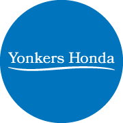 Light blue circle featuring Yonkers Honda logo