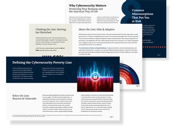 Image of 3 interior pages of the Is Your IT Network a Natioanl Security Threat eBook